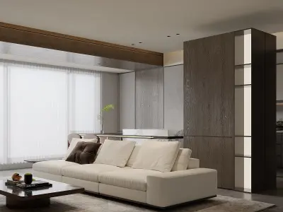 Modern livingroom 3D model purchase