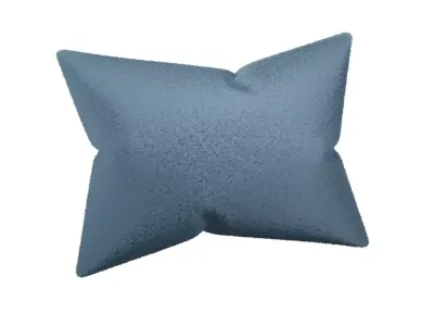 Rectangle Faux Fur Pillow 2 3D Model Free 3D print model