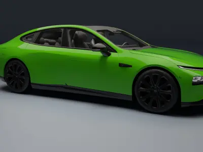 Xpeng P7 Low-poly 3D model