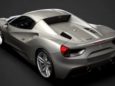 Ferrari 488 Spider Sleek Beauty 2018 3D model