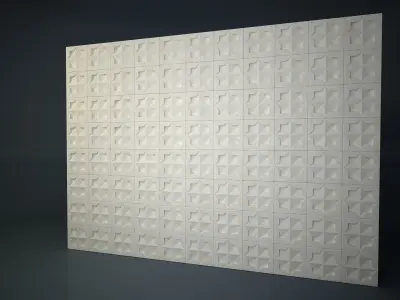 01 ARABIC PATTERN WALL Low-poly 3D model
