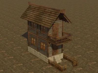 Medieval house 9 Free low-poly 3D model
