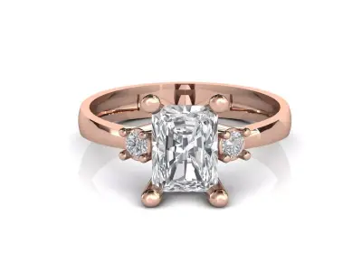STL 3DM Print Ready Women Diamond Ring Lightweight Printable  3D print model 157