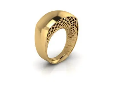 Modern Ring 3D print model