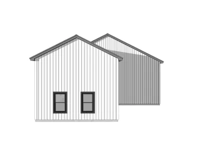 Barndominium House 021 -Archimple LLC Low-poly 3D model