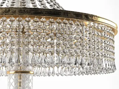 Crystal floor lamp in the classical style 3D model