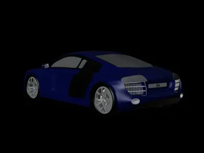 Audi R8 Low-poly 3D model