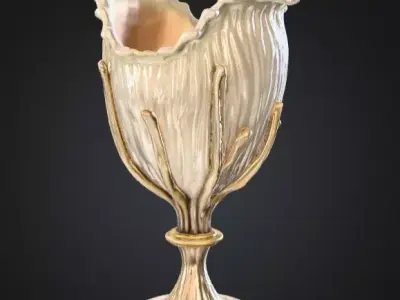 Pearlescent Chalice Ornamental Fantasy Low-poly 3D model