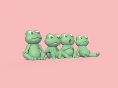 Funny Frogs 3D print model