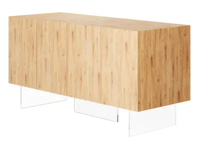 Wood Sideboard 3D model