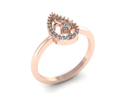 Jewelry Diamond Ring 3D Print Model 3D print model get