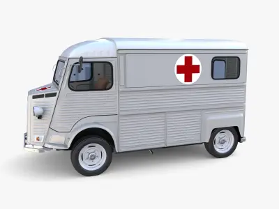 Citroen HY Ambulance with interior 3D model
