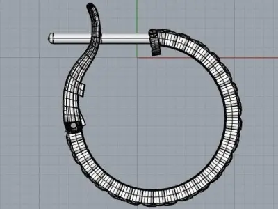 earrings Boucheron 3D print model
