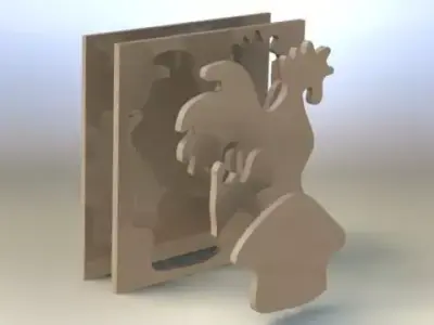 Rooster asm Free 3D model