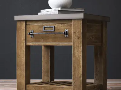 MERCANTILE 24in OPEN NIGHTSTAND 3D model