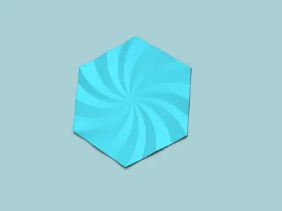 Hexagonal Wall Panel A34 Whirl - Interior Design Decoration 3D print model