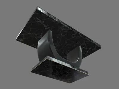 Modern Luxury Dinner Table Low-poly 3D model