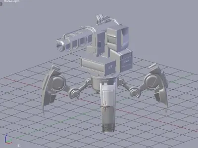 Robot science space military Low-poly 3D model