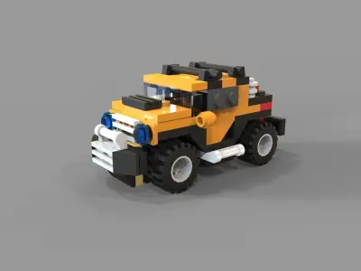 Lego cars pack  Low-poly 3D model