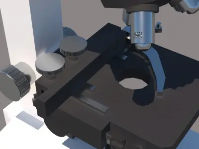 Microscope Low-poly 3D model