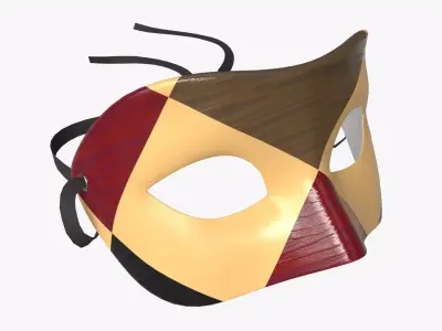 Carnival Venetian Mask 03 3D model