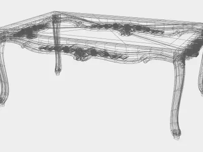 Carved tea table for cnc 14 3D model