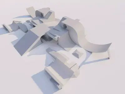 Skatepark-Skate Park PACK 3D model purchase