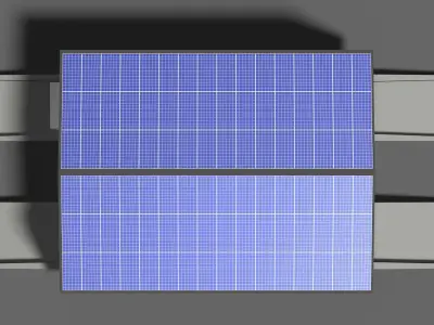 Truck weight scale station with solar cell 24i14 3D model