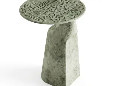 Outdoor engraved concrete Tables Collection