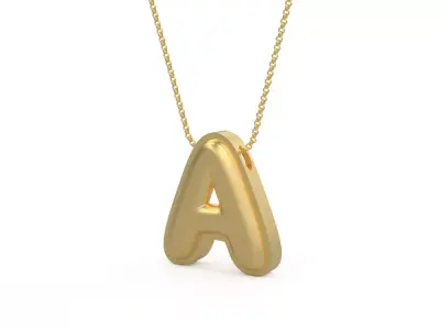 Model 1184 A Initial Letters Charm Balloon 20mm 3D print model