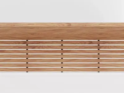 Modern Outdoor Bench V2 Low-poly 3D model