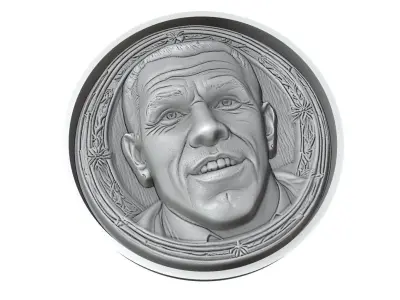 Carlos Tevez Footballer Medallion 3D print model