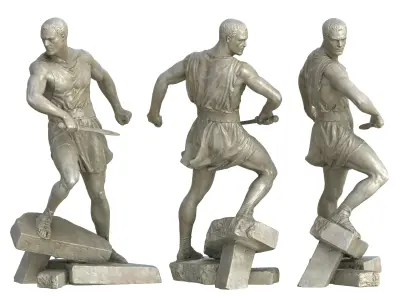Statue 06 Low-poly 3D model