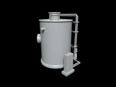 Boiler gas tank Low-poly 3D model