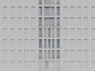 Modern building fasade 8 3D model