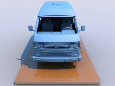 VOLKSWAGEN T3 TRANSPORTER CAMPER 1986 3D print model