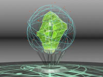 3d-Hologramm  Free low-poly 3D model