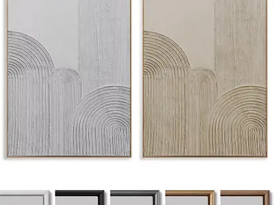 Abstract Painting Frame set 3D model 158