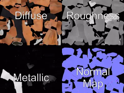 Dynamic Athletic Male Character Model Pack Low-poly 3D model