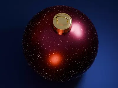 Christmas Ornament Ball 3D Model - Decorative Bauble 3D model