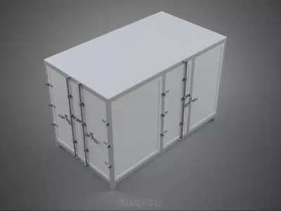 COURIER PARCEL LETTER CARRIER CARGO BOX TRUCK CAR CONTAINER UTE 3D model
