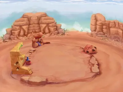 Game Low Modal - Aladdin Desert 03 3D model