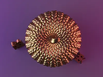 Woven Halloween pumpkin decor 3D print model