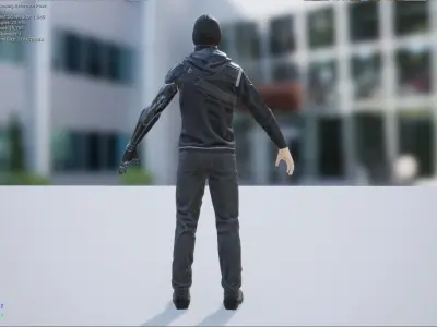 Cyberpunk - Sci-Fi Male Character Low-poly 3D model