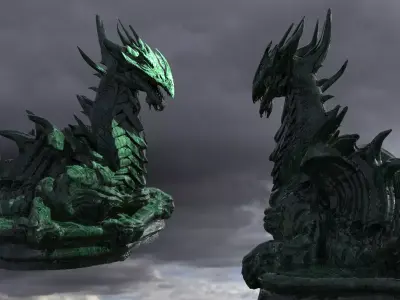 Classical Drake Design Statue mirrored  3D model
