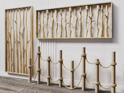 wooden decorative 3D model