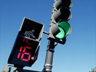 Traffic Lights 14 Pack - USA Washington DC Mall Capitol  3D model