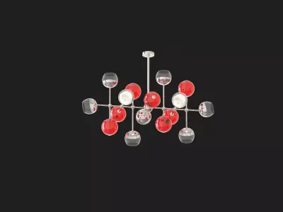 Chandelier with balls hanging from it 3D model purchase