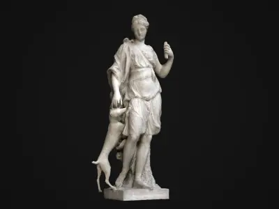 Diane statues Low-poly 3D model