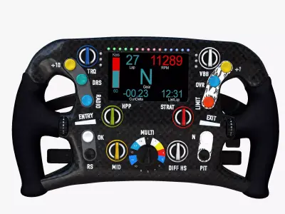MRT05 Steering Wheel Low-poly 3D model